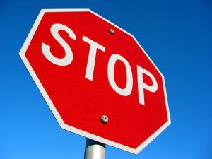 stop sign ticket